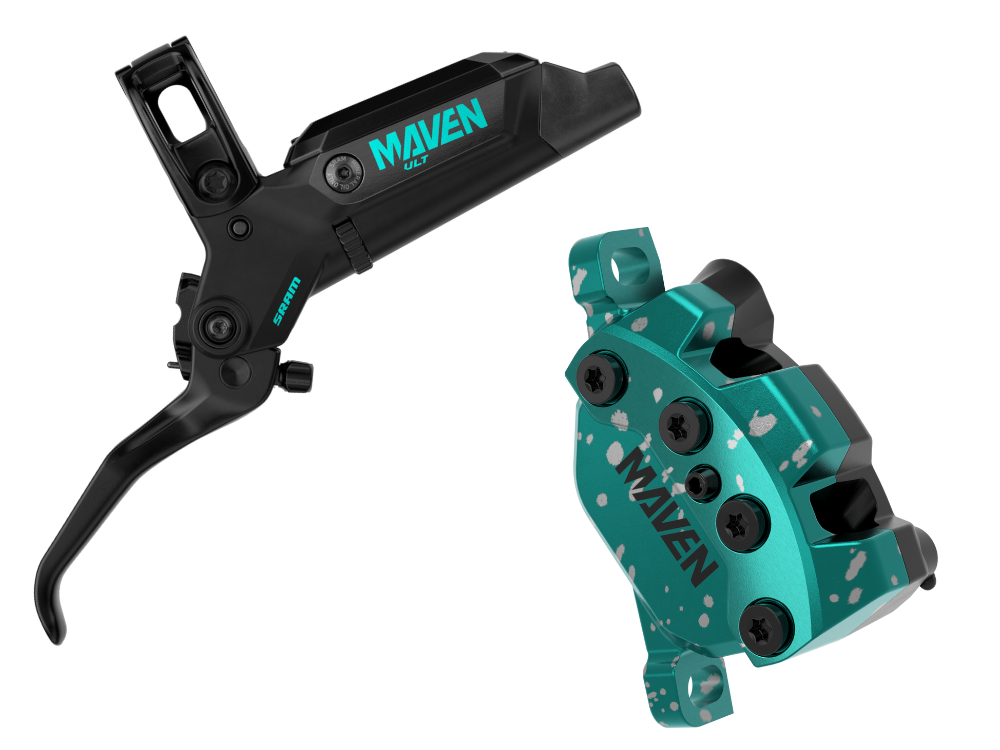SRAM Maven Ultimate Brake - Expert Kit - Teal Splatter