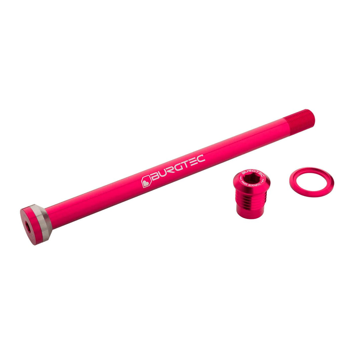 Burgtec Propain 175mm Rear Axle - Toxic Barbie Pink - The Lost Co. - Burgtec - 12519 - 724901936472 -
