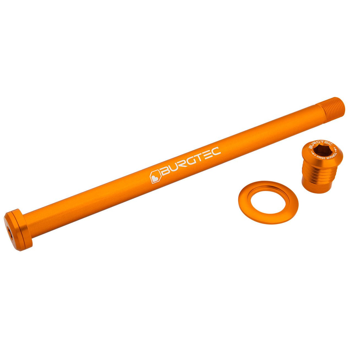 Burgtec Rear Axle - Orbea 184mm - Iron Bro Orange - The Lost Co. - Burgtec - 14356 - 724901937813 -