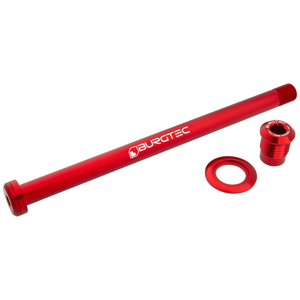 Burgtec Rear Axle - Orbea 184mm - Race Red - The Lost Co. - Burgtec - 14352 - 724901937776 -