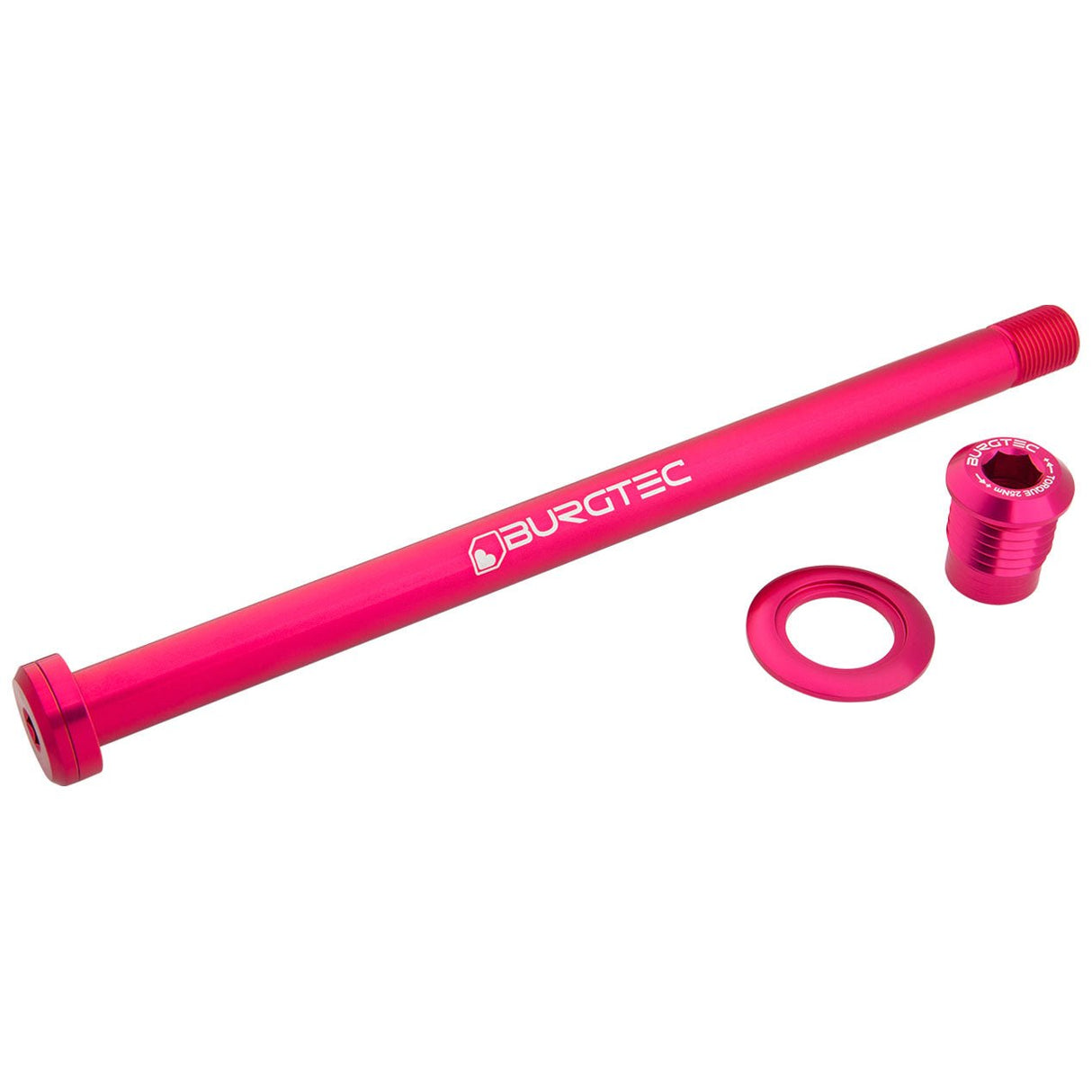Burgtec Rear Axle - Orbea 184mm - Toxic Barbie Pink - The Lost Co. - Burgtec - 14359 - 724901937844 -