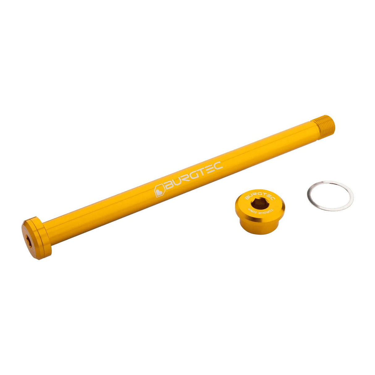 Burgtec Rocky Mountain 173mm Rear Axle - Burgtec Bullion Gold - The Lost Co. - Burgtec - 12218 - 724901936267 -