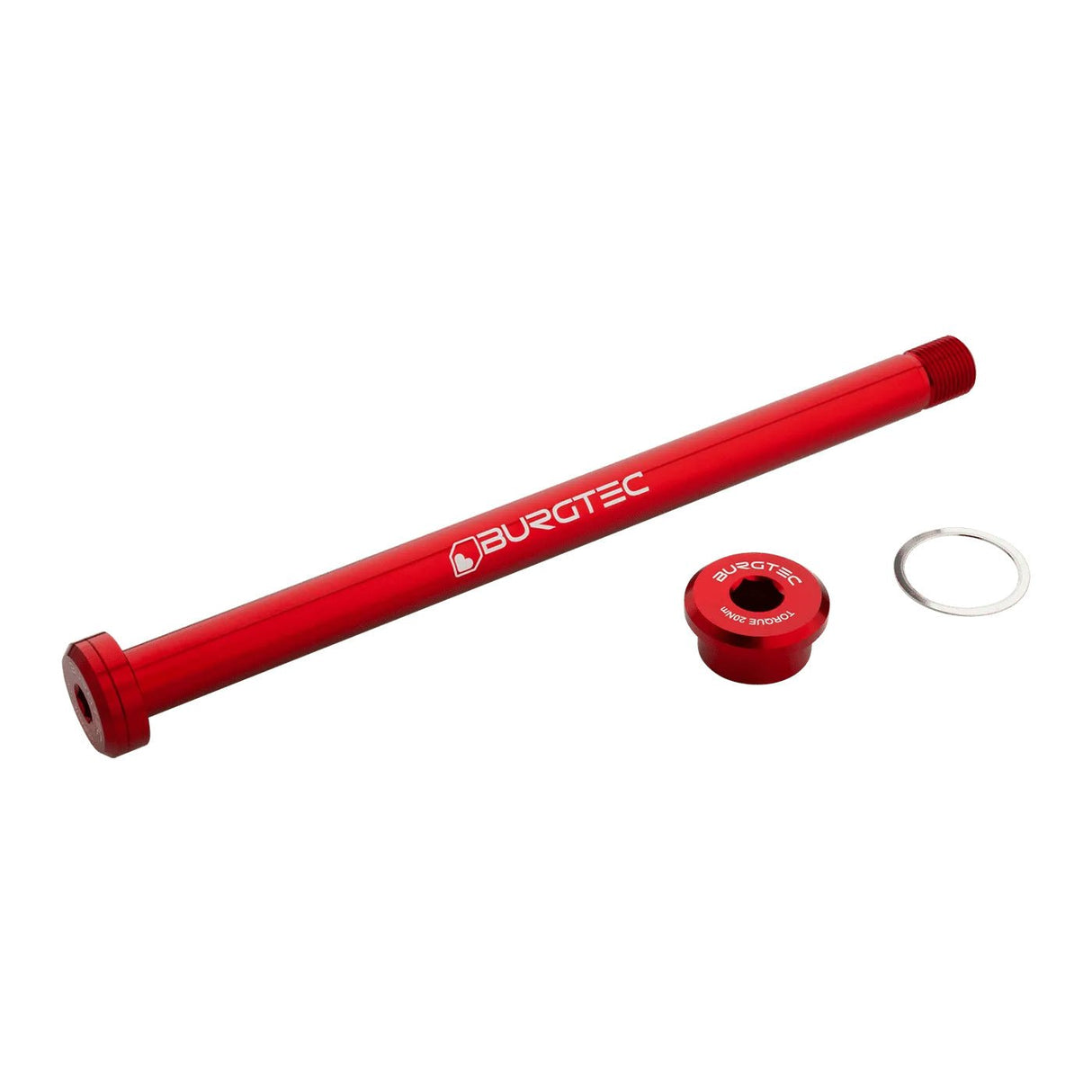 Burgtec Rocky Mountain 173mm Rear Axle - Race Red - The Lost Co. - Burgtec - 12212 - 724901936205 -