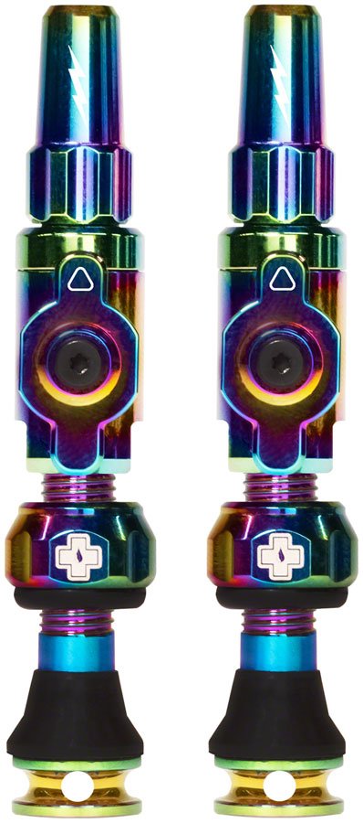 Muc - Off Big Bore Lite Tubeless Valve Stems - 30mm Length - Pair - Iridescent - The Lost Co. - Muc - Off - 21118 - 5037835219968 -