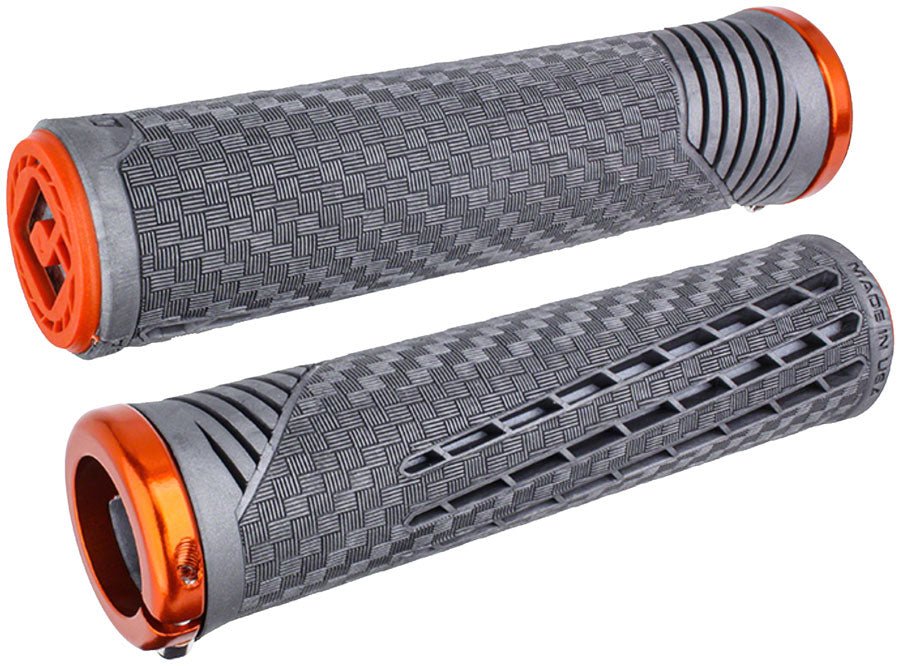 ODI CF V2.1 Grips - Gray/Orange - The Lost Co. - ODI - F35CFGO-O - 711484195815 - -
