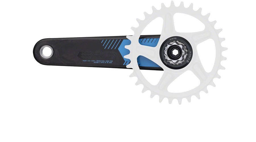 RaceFace ERA Carbon Crankset - 175mm Length - CINCH Interface - 136mm Spindle - Blue - The Lost Co. - Race Face - CK23ERA136ARM175P801 - 821973462349 -