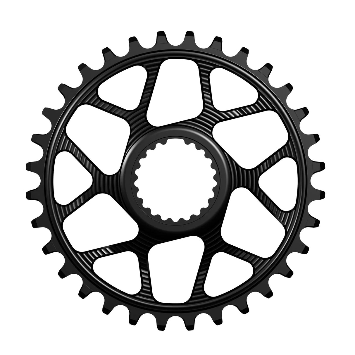 Works Components Round Chainring - 30T - Shimano DM - The Lost Co. - Works Components - WCSHM-R-30-BLACK - 5060894516051 -