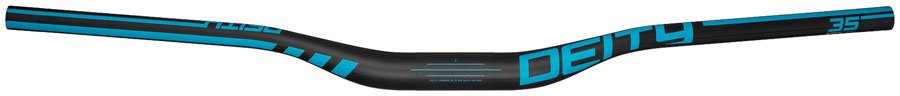 Deity Speedway 35 Carbon Handlebars - 30mm Rise - 810mm Width - 35mm Clamp Black & Turquoise - The Lost Co. - Deity Components - HB6443 - 817180023145 - -