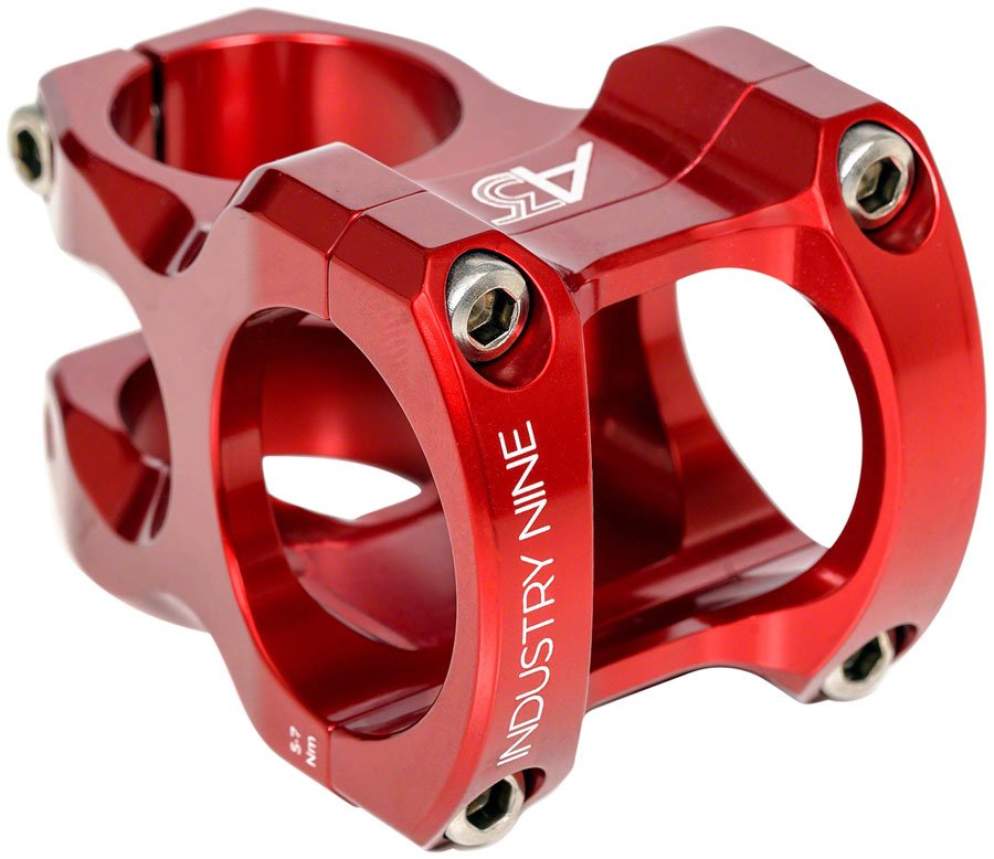 Industry Nine A318 Stem - 50mm 31.8mm Clamp +/-4.4 1 1/8" Aluminum Red - The Lost Co. - Industry Nine - SM6049 - 810098985833 - -