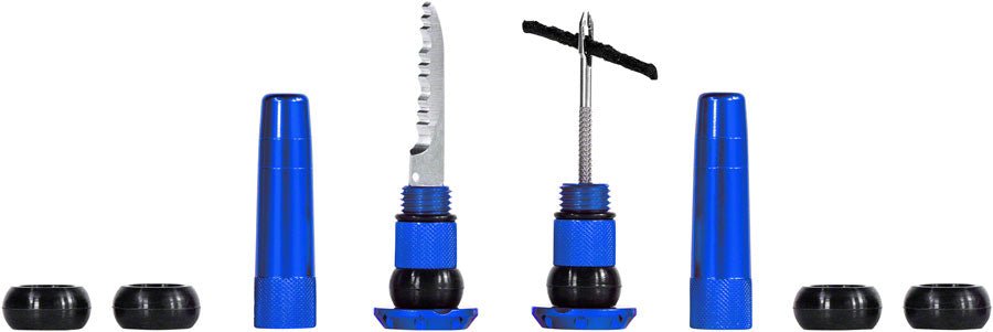 Muc-Off Stealth Tubeless Puncture Plugs Tire Repair Kit - Bar-End Mount - Blue - Pair - The Lost Co. - Muc-Off - H030190-06 - 5037835207972 - -