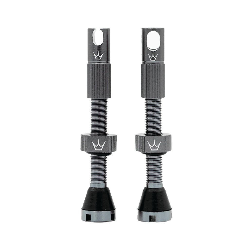 Peatys Alloy Presta Valve Stem Pair - 42mm - Slate - The Lost Co. - Peaty's - B-YE2410 - 5060541582378 - -