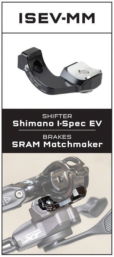 Wolf Tooth ShiftMount - I-spec EV Shifter to SRAM MatchMaker Brake - The Lost Co. - Wolf Tooth Components - BR0595 - 810006805000 - -