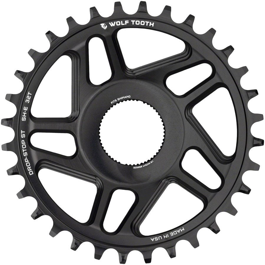 Wolf Tooth Shimano EP-8 Direct Mount Chainring - Drop-Stop ST - 32T - Black - The Lost Co. - Wolf Tooth - CR3622 - 810006808506 - -