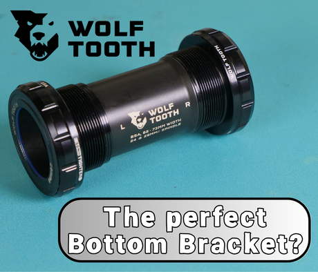 Wolf Tooth Bottom Bracket on Blue Background