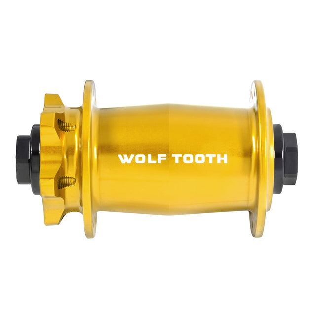 Wolf Tooth Mountain Front Hub - 15 x 110mm 6-Bolt Gold J-Bend 28H