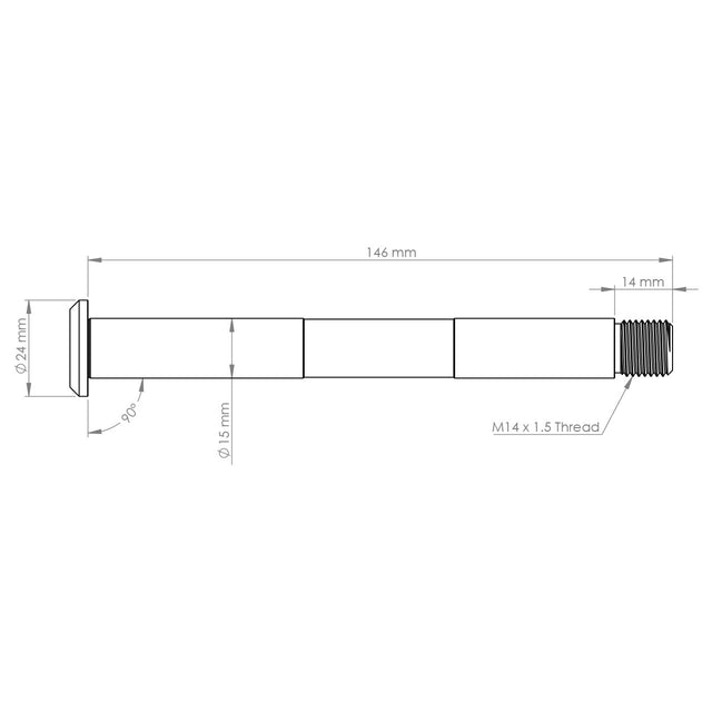 Burgtec Fox Fork Pre-2021 Axle 15x110mm - Burgtec Black - The Lost Co. - Burgtec - 9411 - 712885686391 - 