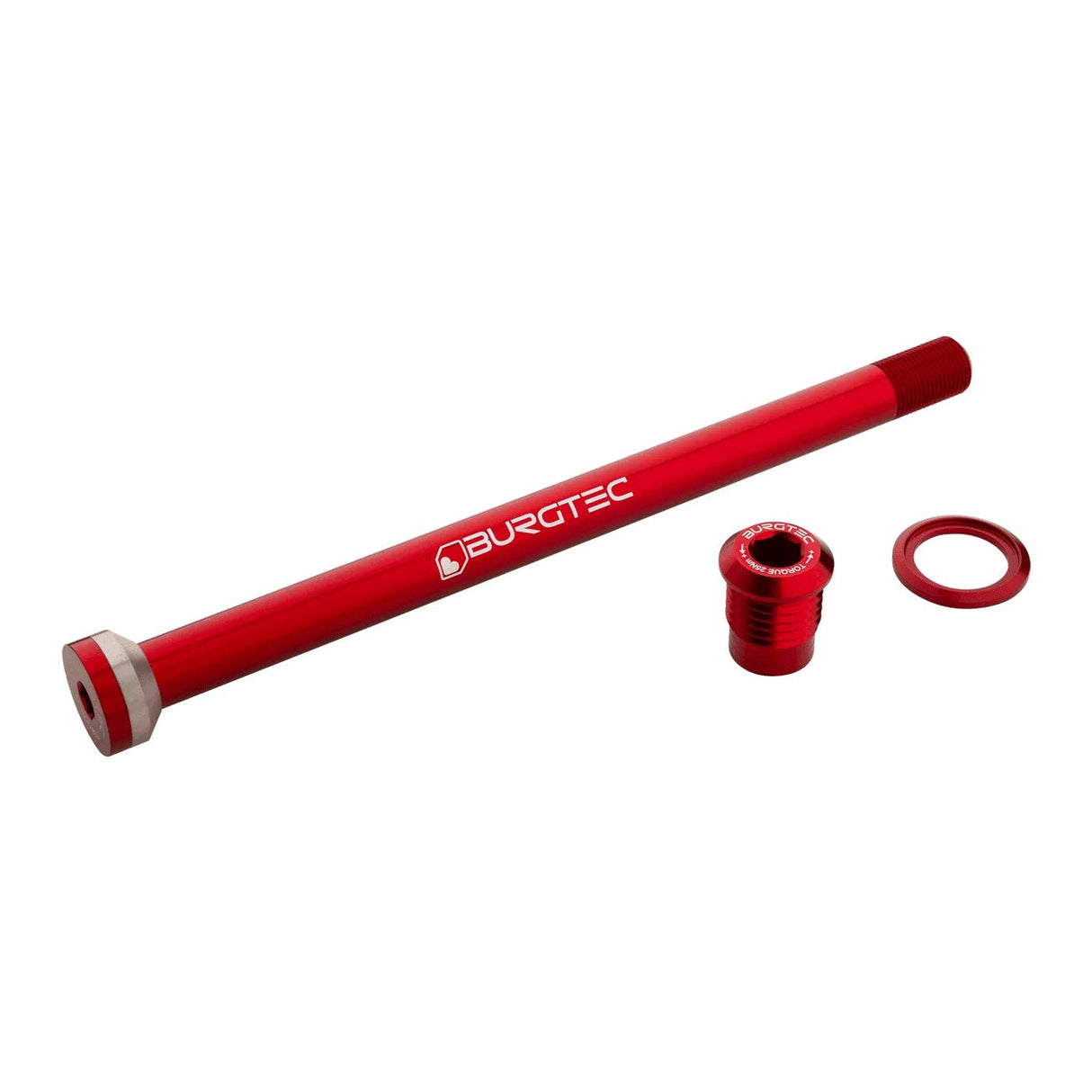 Burgtec Propain 175mm Rear Axle - Race Red - The Lost Co. - Burgtec - 12512 - 724901936403 - 