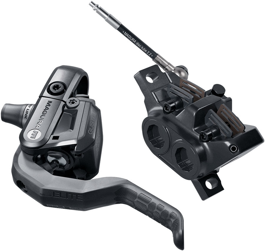 Magura Gustav Elite Disc Brake Lever - Front Rear Post Mount 4-Piston Carbotecture Lever Blade BLK