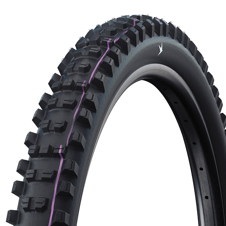 Schwalbe Shredda Gravity Pro Mountain Tire 27.5''x2.50 Folding Tubeless Ready Ultra Soft Gravity Pro - Radial Black