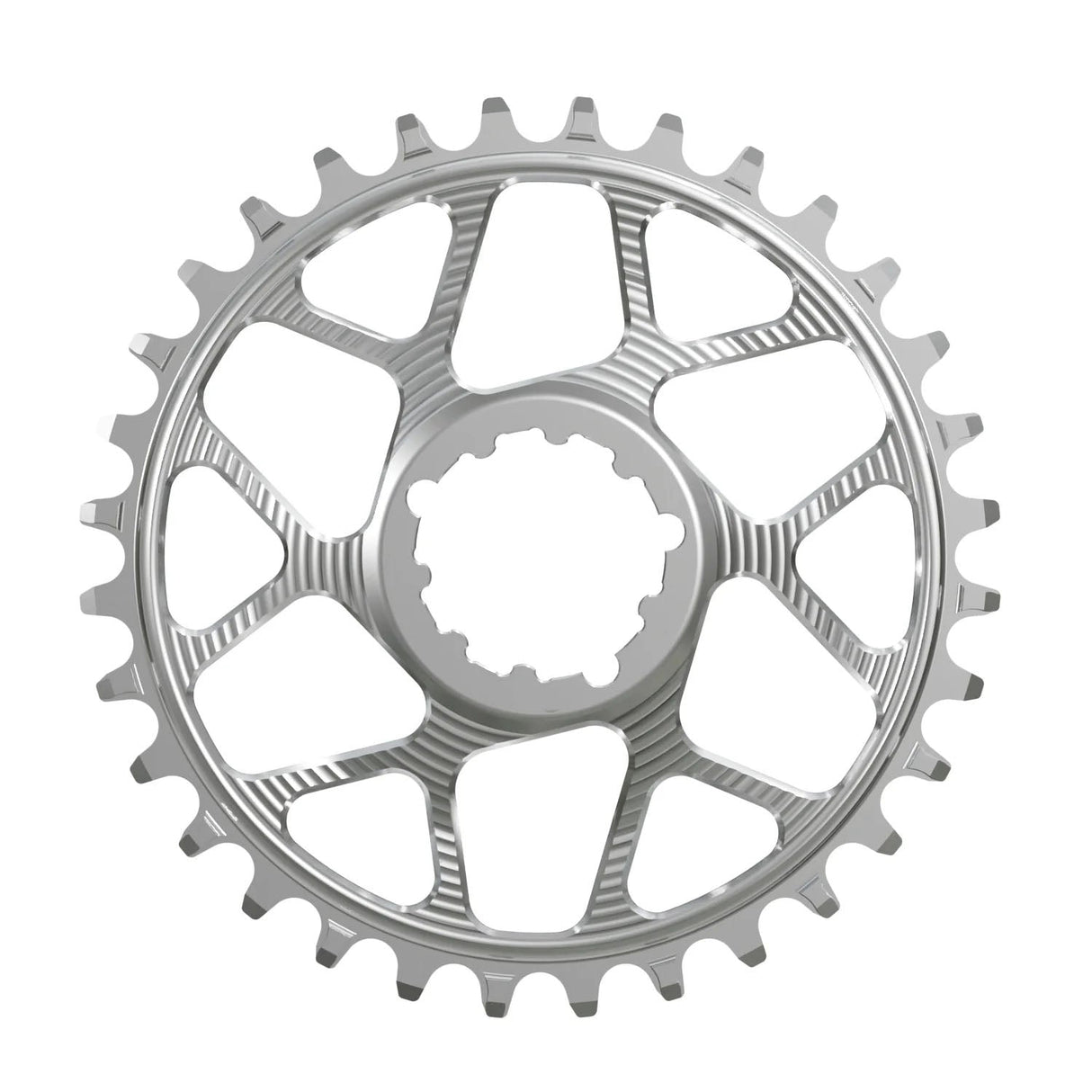 Works Components Round Chainring - 34t - SRAM 3 - Bolt - 3mm Offset - Silver - The Lost Co. - Works Components - WCSGXPB-R-34-Silver - 5060894514828 - 