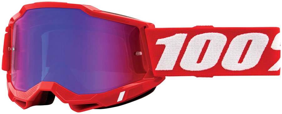 100% Accuri 2 Goggles - Red w/ Mirror Red/Blue Lens - The Lost Co. - 100% - EW0031 - 841269167550 - -