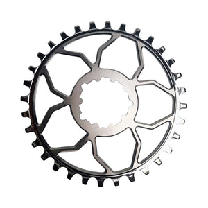 5Dev Titanium 3-Bolt Chainring - 3mm Offset - 30T - Raw/Silver - The Lost Co. - 5Dev - B-FD3000 - -