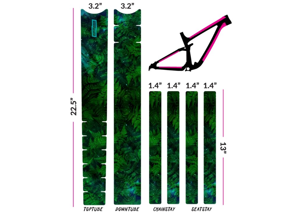 Ground Keeper Frame Protection Kit - The Lost Co. - Ground Keeper Fenders - SQ8472307 - 723803857854 - Space Ferns - Gloss