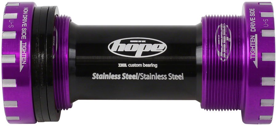 Hope BSA Threaded Bottom Bracket - 68/73mm For 24mm Spindle Stainless Purple - The Lost Co. - Hope - CR4371 - 5055168063294 - -