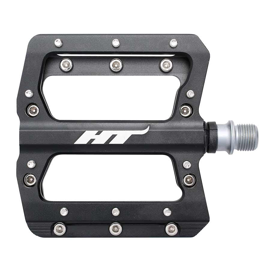 HT Components AN14A Nano Platform Pedals Body: Aluminum Spindle: Cr-Mo 9/16 Black Pair - The Lost Co. - HT Components - PD4920 - 4715872480015 - -