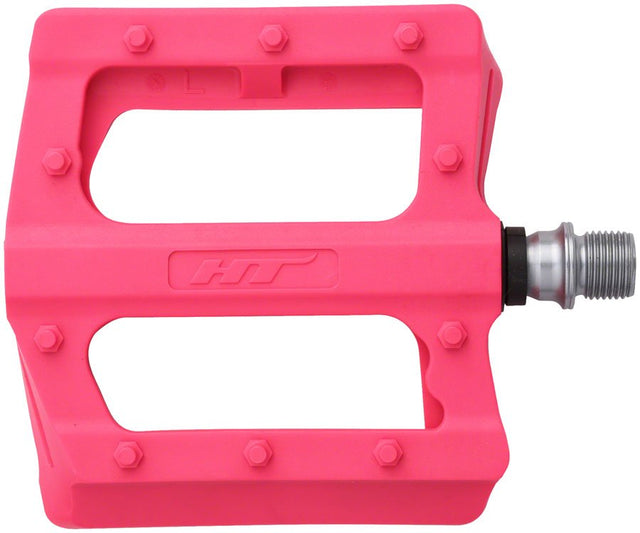 HT Components PA12 Pedals - Platform Composite 9/16" Neon Pink - The Lost Co. - HT Components - PD1474 - 4711126201818 - -