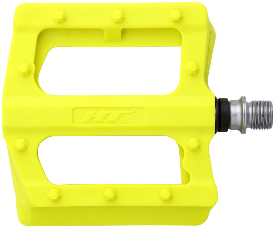 HT Components PA12 Pedals - Platform Composite 9/16" Neon Yellow - The Lost Co. - HT Components - PD1475 - 4711126201825 - -