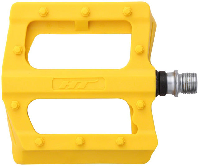 HT Components PA12 Pedals - Platform Composite 9/16" Yellow - The Lost Co. - HT Components - PD1480 - 4711126204413 - -