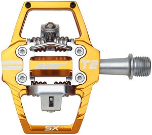 HT Components T2-SX Pedals - Dual Sided Clipless Platform Aluminum 9/16" Orange - The Lost Co. - HT Components - PD1425 - 4711126209197 - -