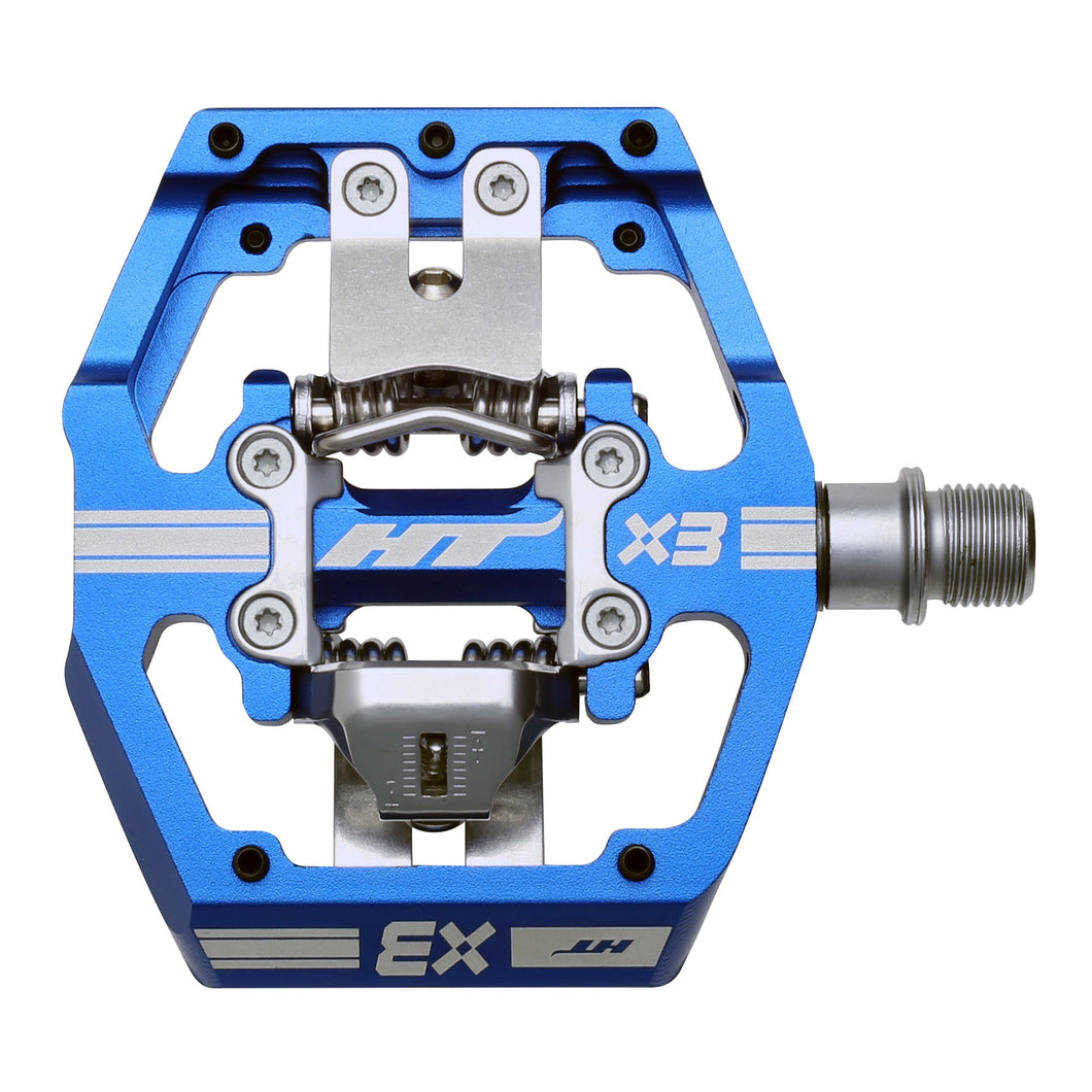 HT Pedals X3 Clipless Platform Pedals CrMo - Royal Blue - The Lost Co. - HT Components - B-HX1212 - 4711126208763 - -