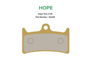 MTX Gold Label HD Brake Pads - The Lost Co. - MTX Braking - GL230 - Hope Tech 3 V4 -