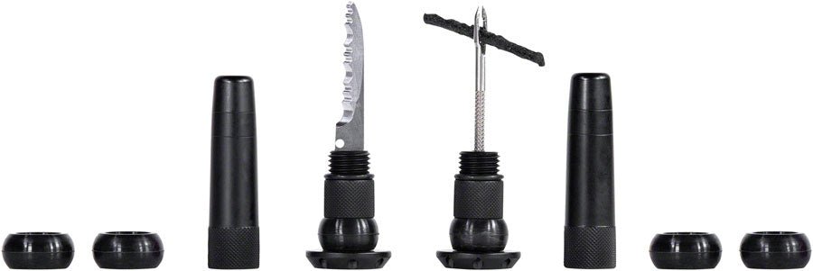 Muc-Off Stealth Tubeless Puncture Plugs Tire Repair Kit - Bar-End Mount - Black - Pair - The Lost Co. - Muc-Off - H030190-01 - 5037835207927 - -