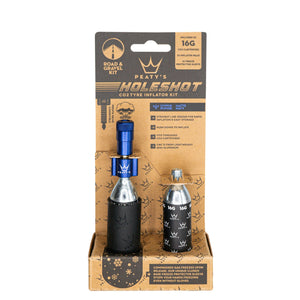 Peatys Holeshot Gravel/Road Tire Inflator Kit w/ CO2 Cartridges - Navy - The Lost Co. - Peaty's - B-YE5025 - 5060541583849 - -