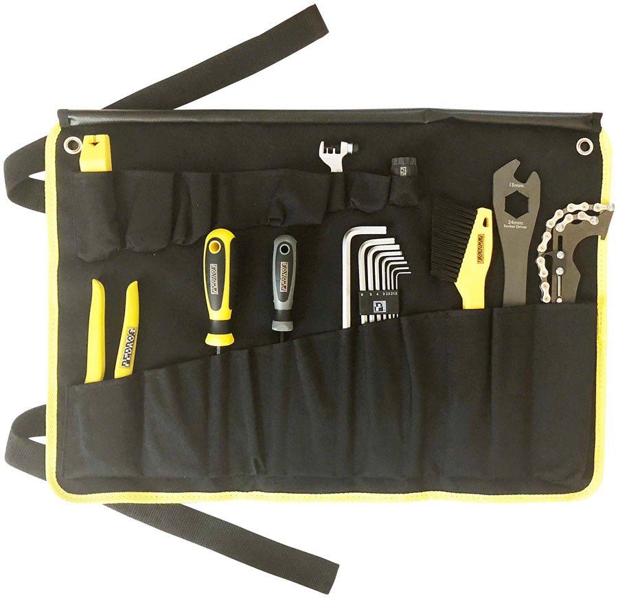 Pedros Starter Tool Kit 1.1. - Includes 19 Tools And Tool Wrap - The Lost Co. - Pedros - TL0538 - 790983297404 - -