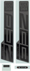 RockShox Fork Decal Kit - ZEB Ultimate - 27/29" - Gloss Black/Matte Gray - The Lost Co. - RockShox - H942611-04 - 710845862779 - -