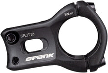 Load image into Gallery viewer, Spank Split Stem - 33mm Length - 31.8mm Clamp - Black - The Lost Co. - Spank - SM3444 - 4710155963841 - -