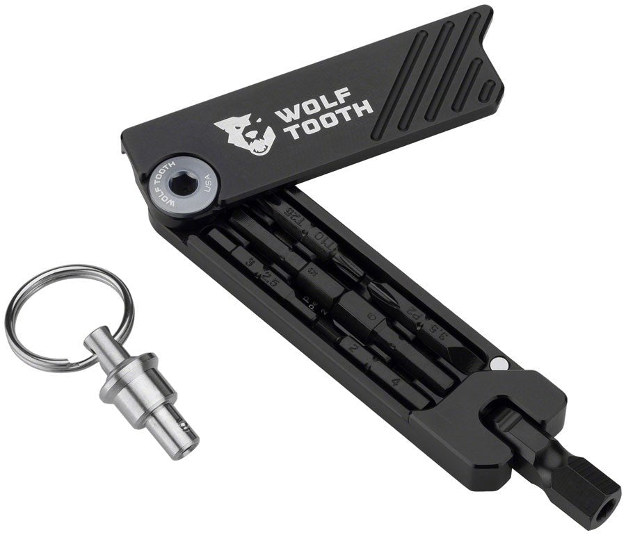 Wolf Tooth 6-Bit Hex Wrench Multi-Tool with Keyring - Gray - The Lost Co. - Wolf Tooth - TL0136 - 810006805864 - -