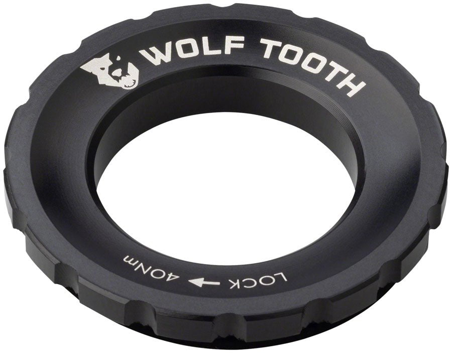 Wolf Tooth CenterLock Rotor Lockring - External Splined Black - The Lost Co. - Wolf Tooth - B-WQ4100 - 810006805598 - -