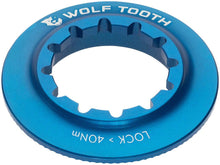 Load image into Gallery viewer, Wolf Tooth Centerlock Rotor Lockring - Internal Splined Blue - The Lost Co. - Wolf Tooth - BR0505 - 810006806885 - -