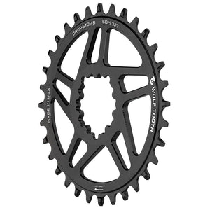 Wolf Tooth Components Chainring - DropStop B - 0mm Offset - 3-Bolt SRAM Direct Mount - 32T - Black - The Lost Co. - Wolf Tooth Components - B-WQ1125 - 810006807912 - -
