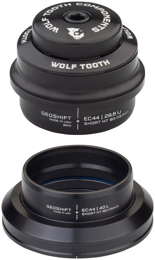 Wolf Tooth GeoShift Performance Angle Headset - 1 Deg Short EC44/EC44 Black - The Lost Co. - Wolf Tooth Components - HD0002 - 810006805260 - -