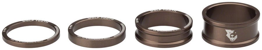 Wolf Tooth Precision Headset Spacers - 3/5/10/15mm Espresso - The Lost Co. - Wolf Tooth - HD0158 - 810006806748 - -