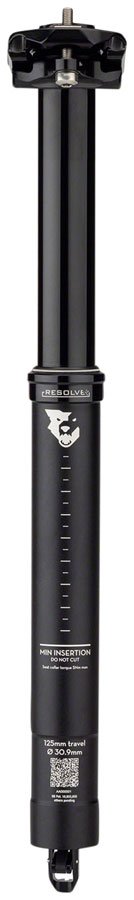 Wolf Tooth Resolve Dropper Seatpost - 30.9 125mm Travel Black - The Lost Co. - Wolf Tooth - ST0695 - 810006806243 - -