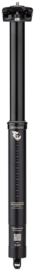 Wolf Tooth Resolve Dropper Seatpost - 31.6 160mm Travel Black - The Lost Co. - Wolf Tooth - ST0699 - 810006806281 - -